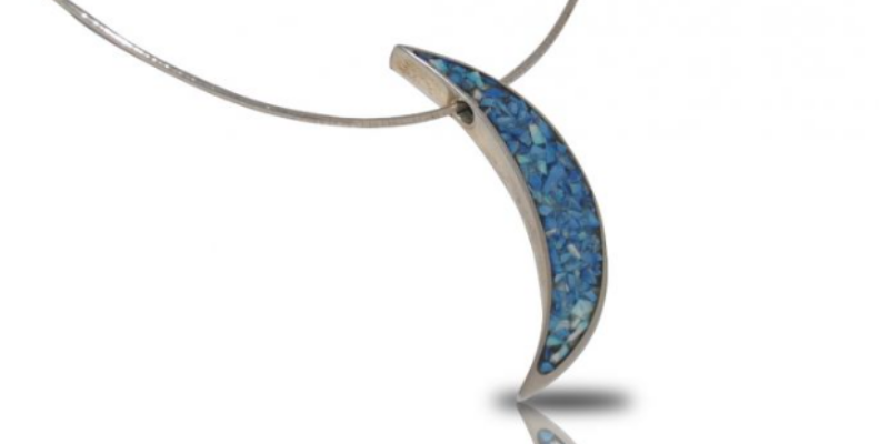 mozaik turkuaz kolye