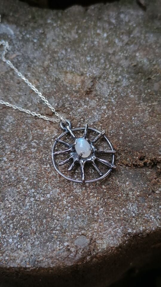 Night Solarius Gümüş Kolye