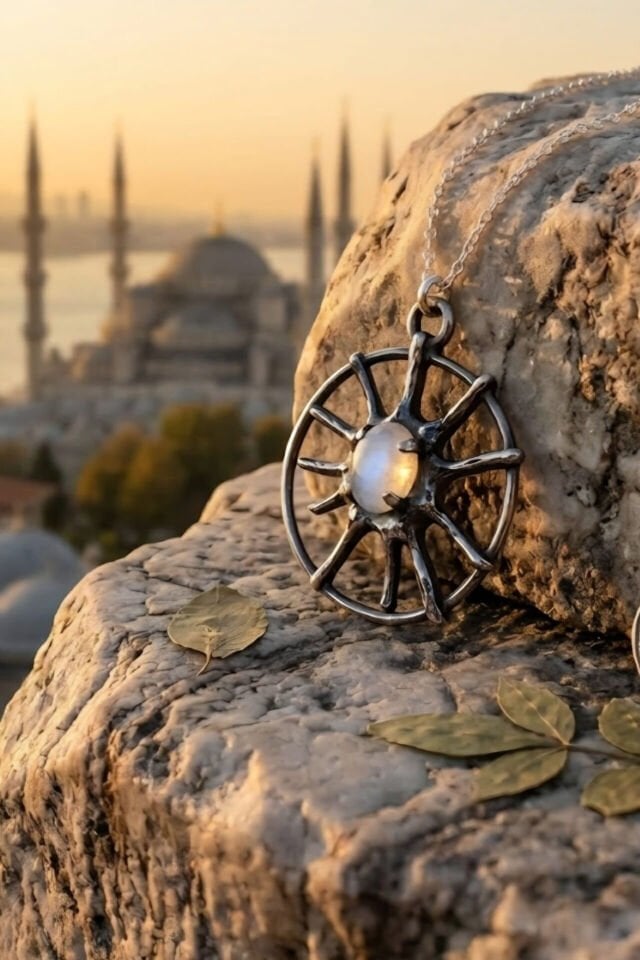 Night Solarius Gümüş Kolye