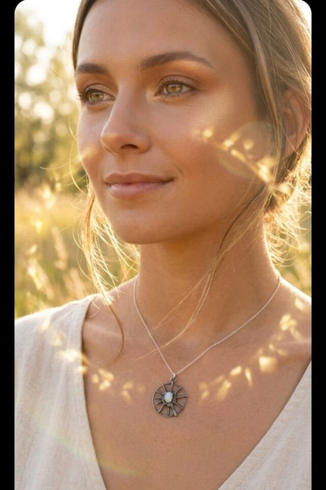 Night Solarius Gümüş Kolye