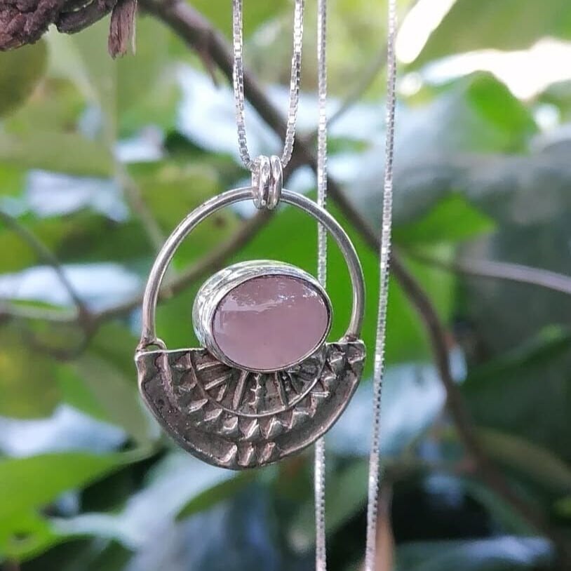 Rose Quartz Totem Gümüş Kolye