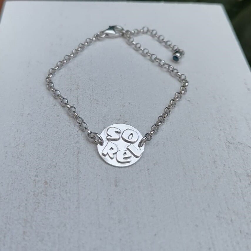 Nazar Boncuklu Gümüş İsim Bileklik