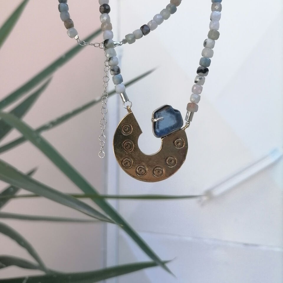 Aquamarine Dizide Deniz Camı Kolye