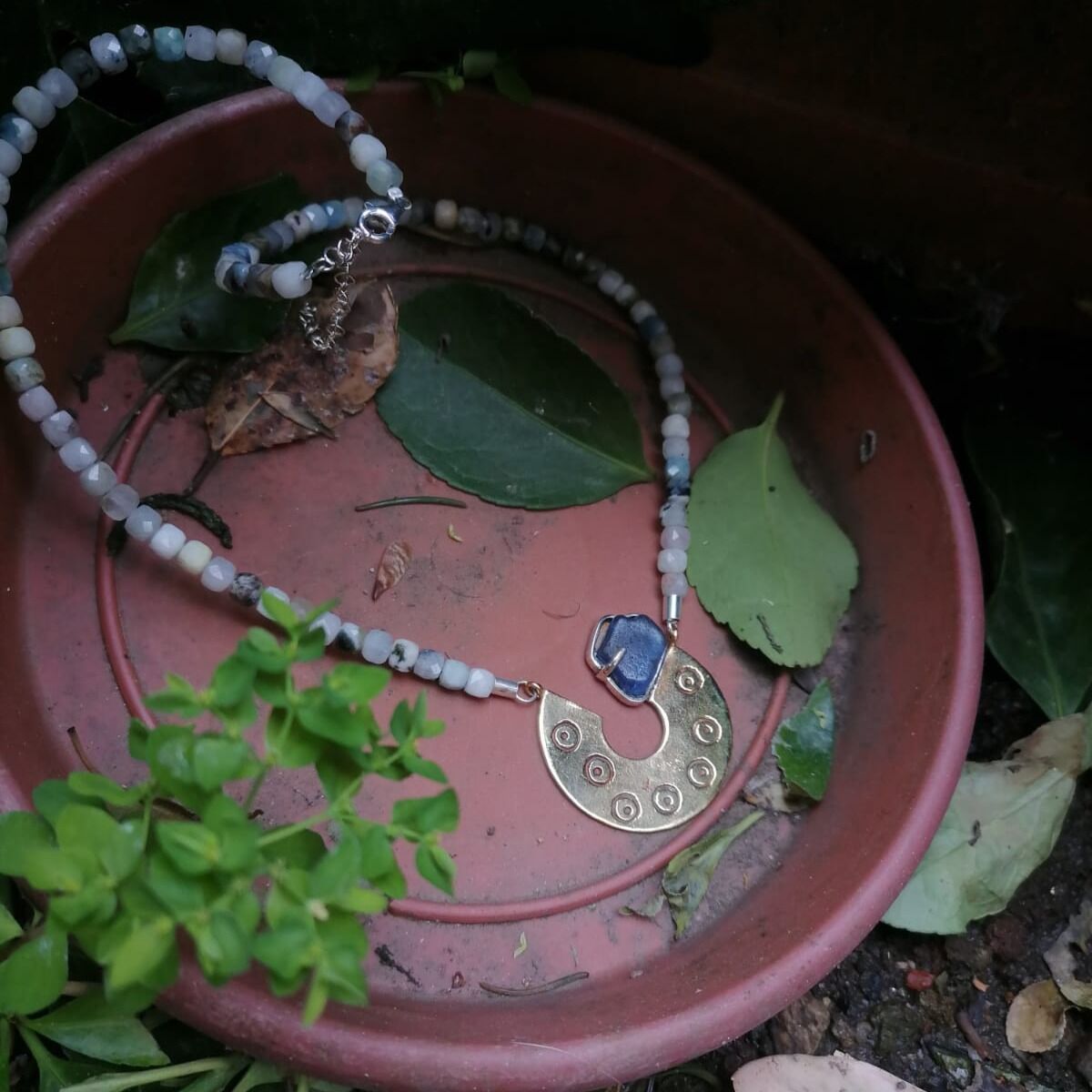 Aquamarine Dizide Deniz Camı Kolye