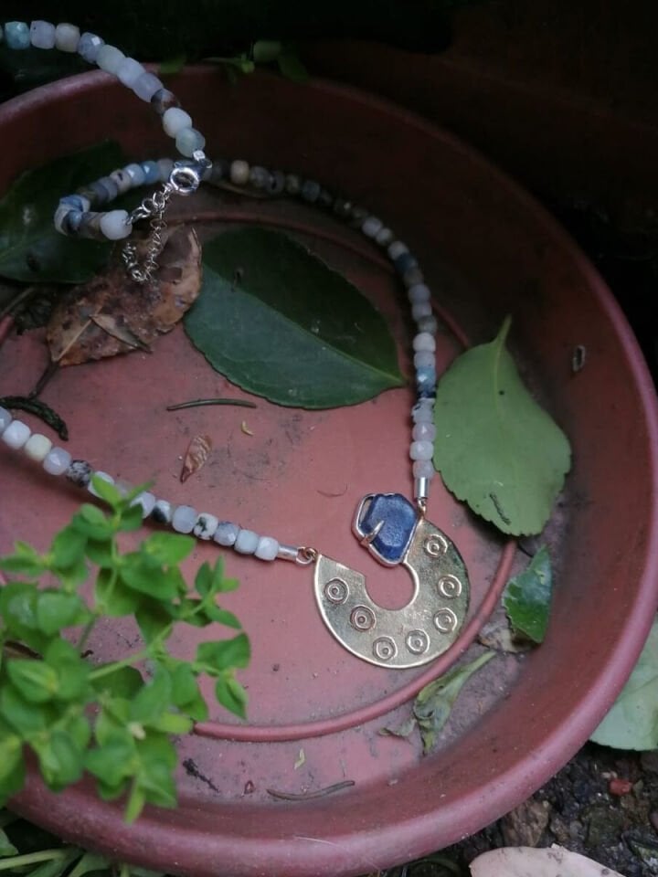 Aquamarine Dizide Deniz Camı Kolye