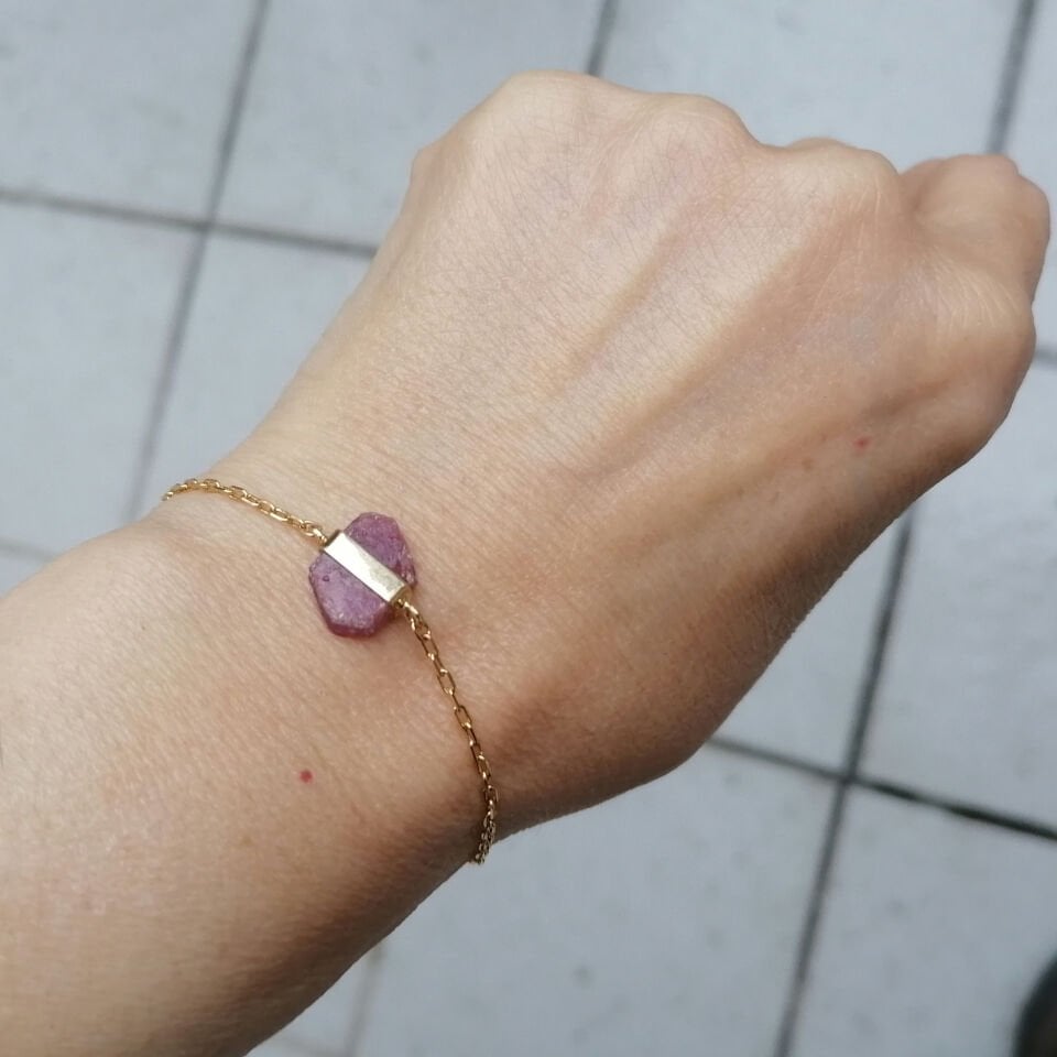 Kök Yakut Altın Bileklik