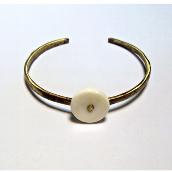 Kemik Disk Bronz Bileklik