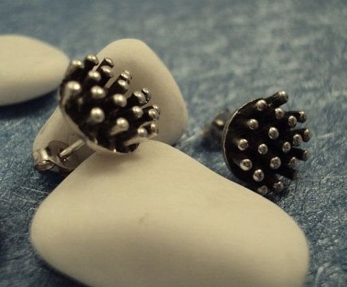 Minik Benek Gümüş Küpe