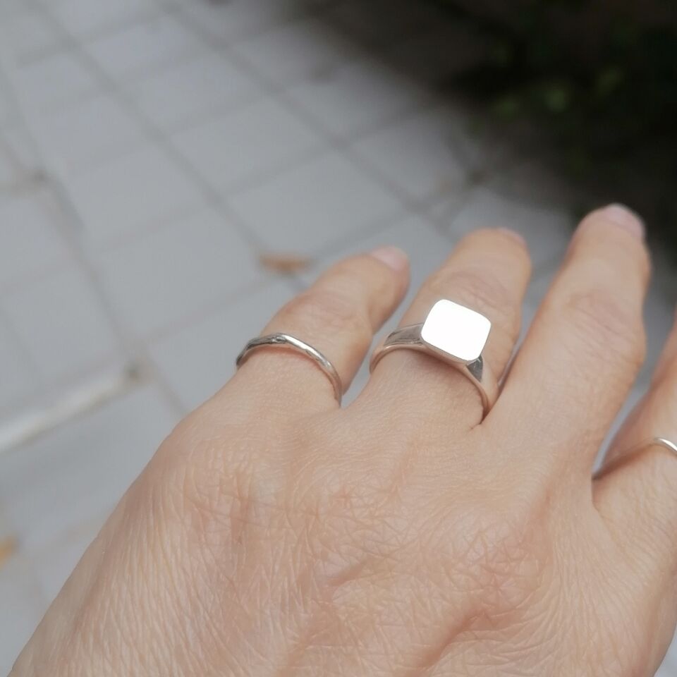 Quadrate Gümüş Yüzük