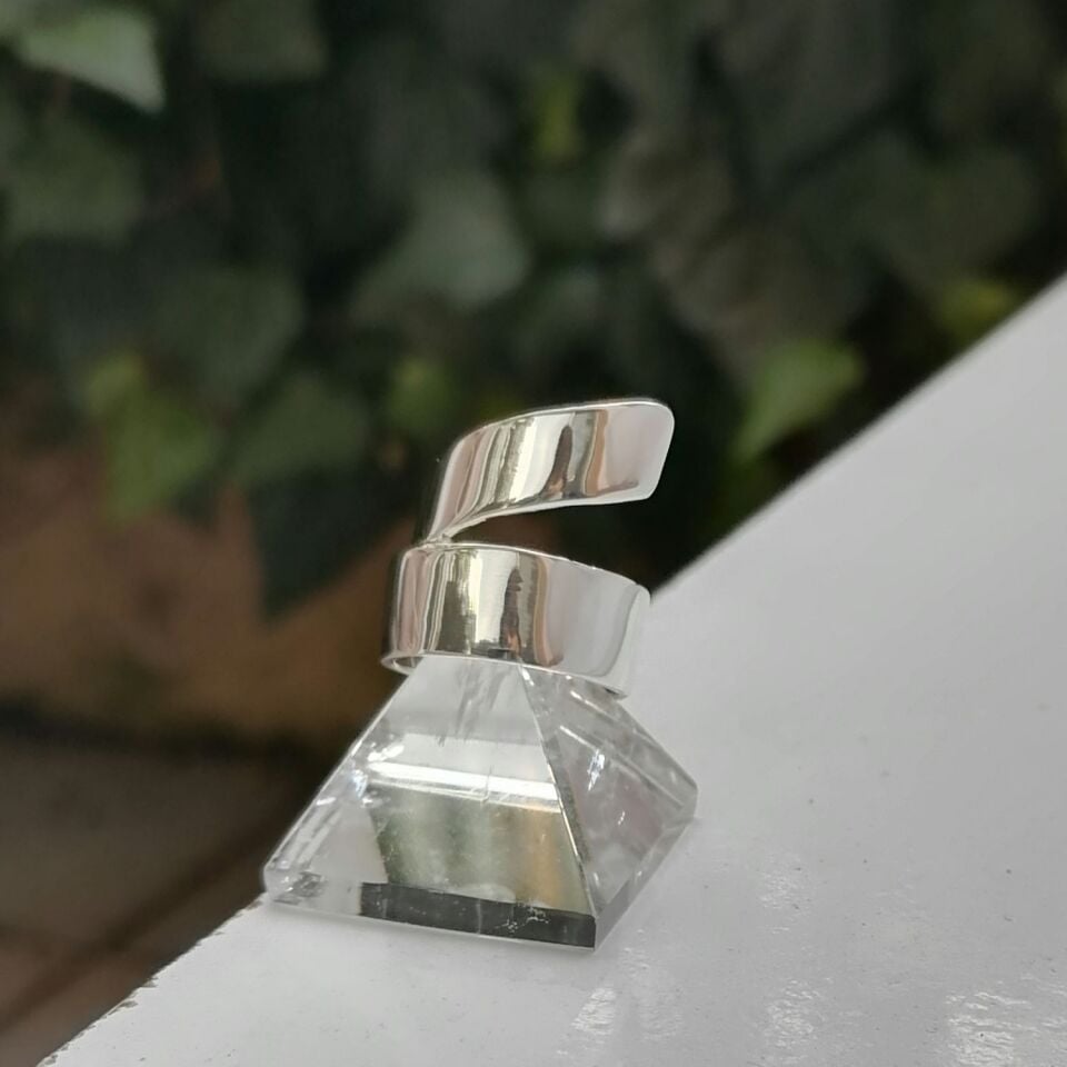 Çift Sıra Gümüş Yüzük