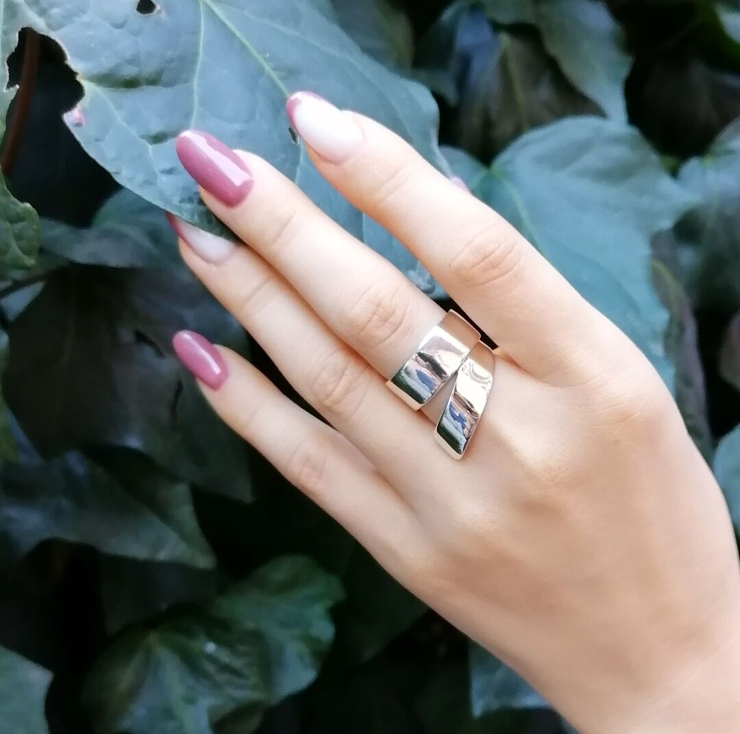 Çift Sıra Gümüş Yüzük