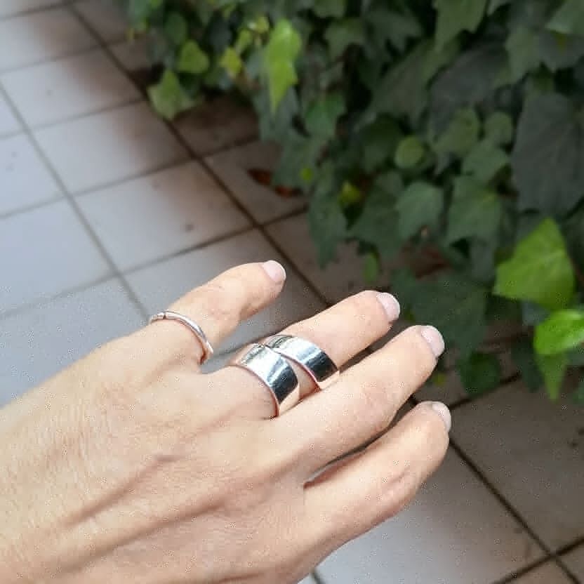 Çift Sıra Gümüş Yüzük