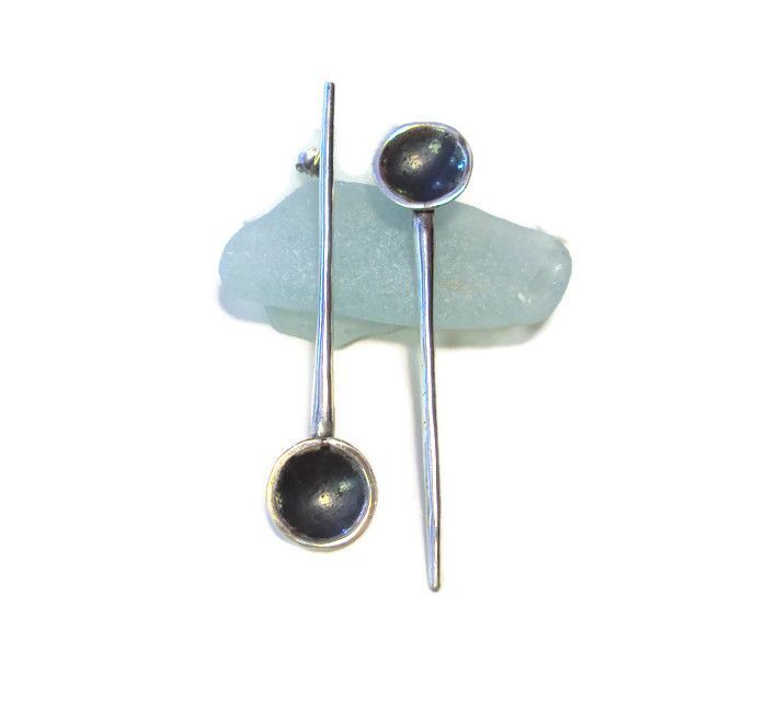 Okside Gümüş Kaşık Küpe