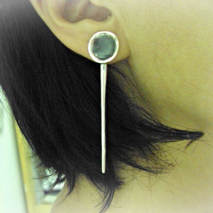 Okside Gümüş Kaşık Küpe