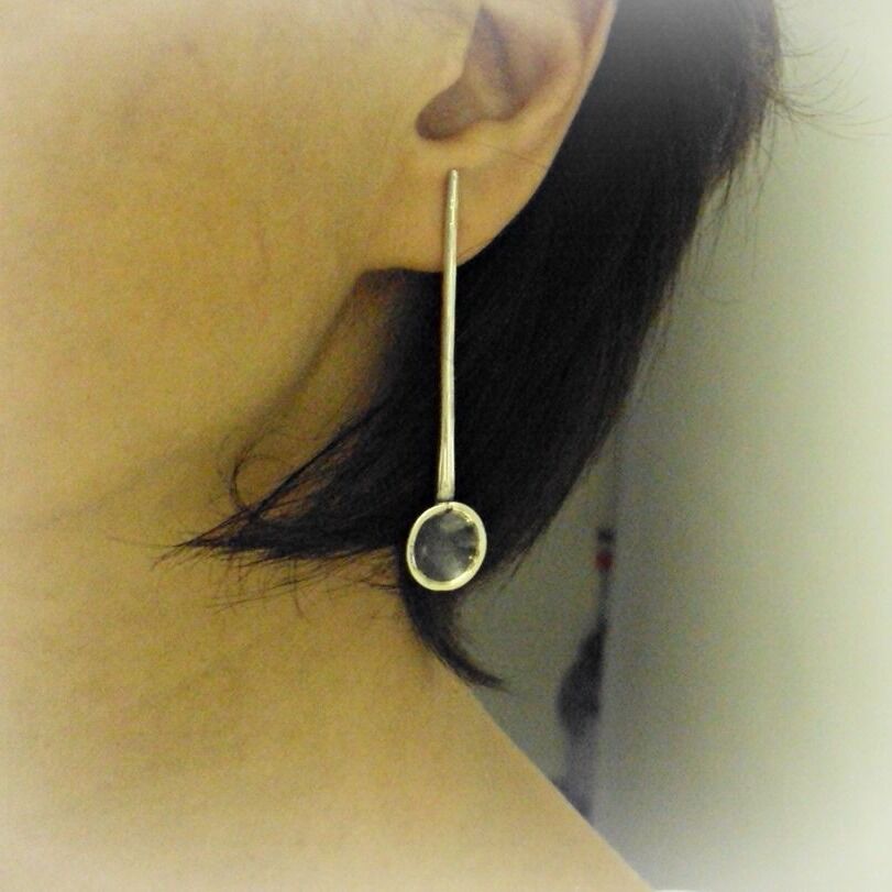 Okside Gümüş Kaşık Küpe