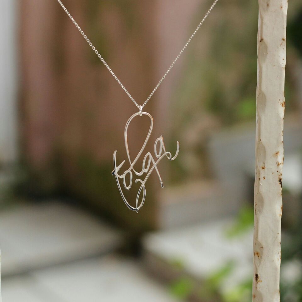 Kişiye Özel İsim Gümüş Kolye