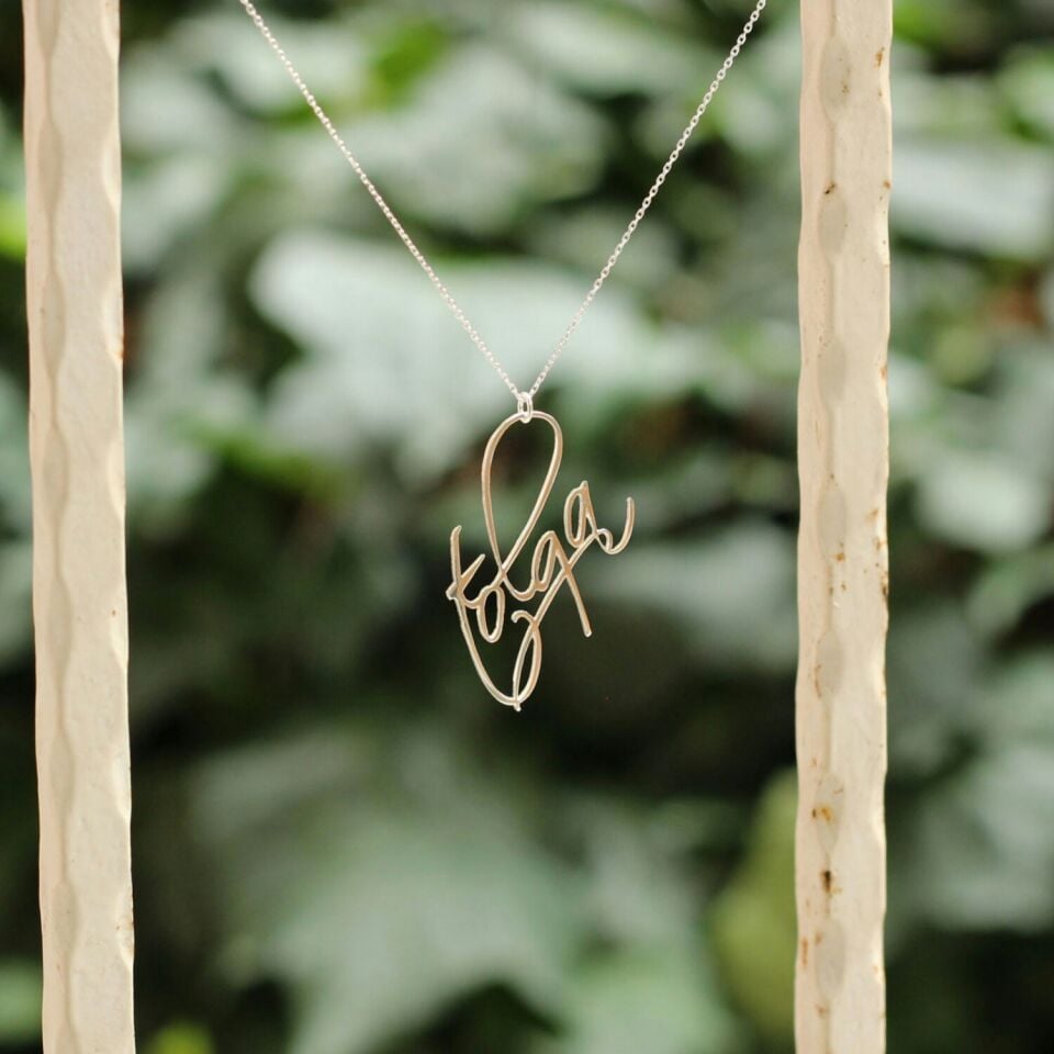 Kişiye Özel İsim Gümüş Kolye