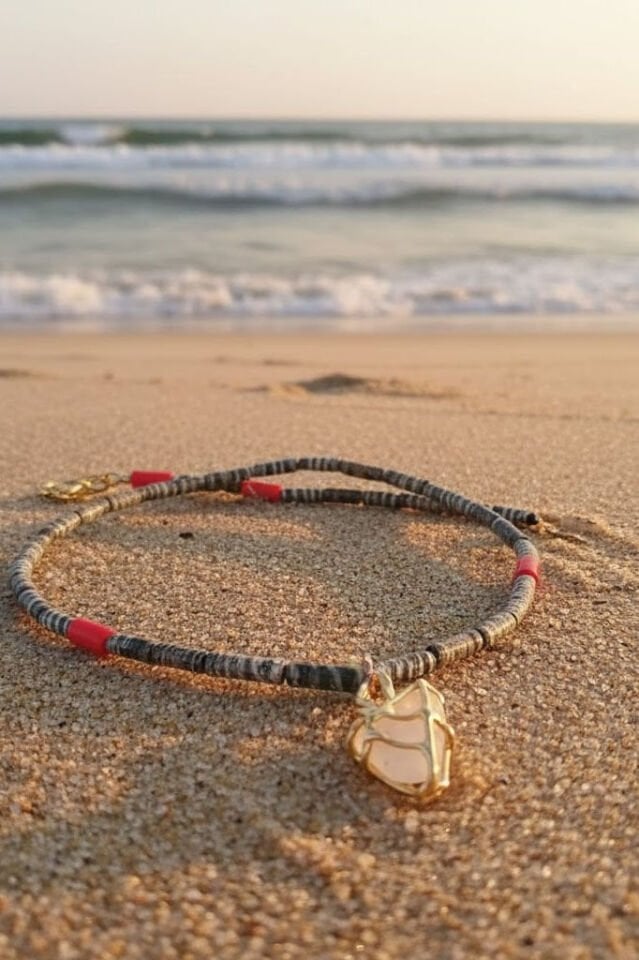 Deniz cami el yapimi gumus kolye