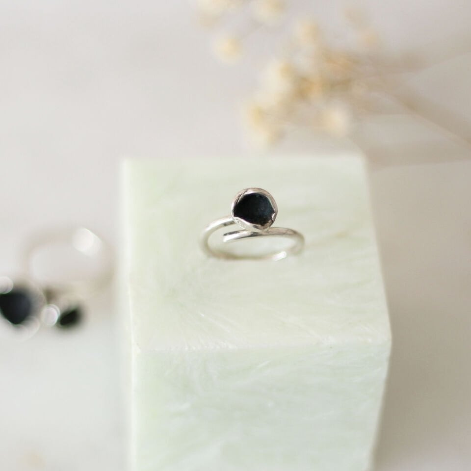 Gümüş Çanak Yüzük Tekli