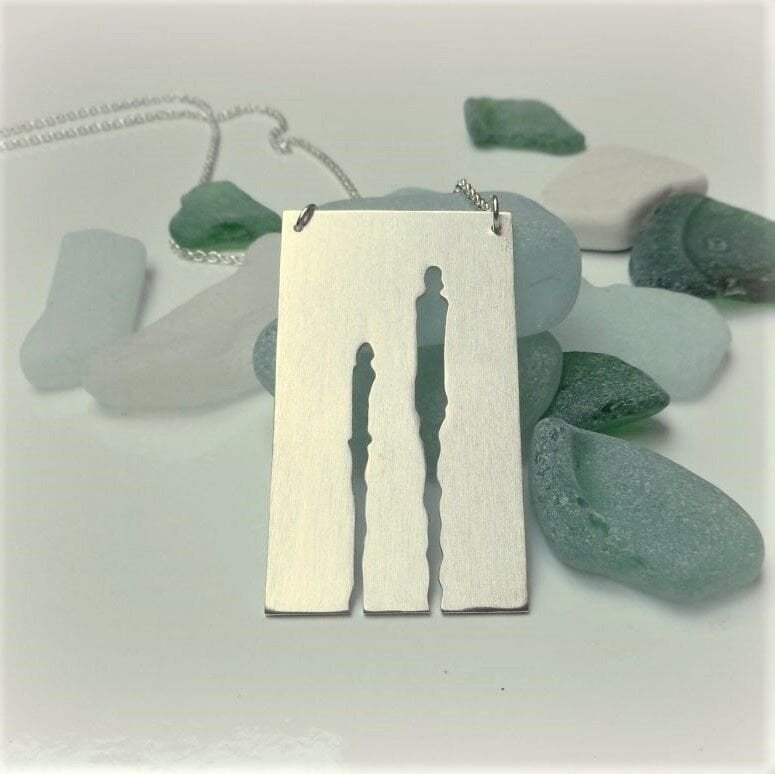 Couple Pirinç Kolye Gümüş Kaplama