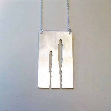 Couple Pirinç Kolye Gümüş Kaplama