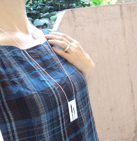 Couple Pirinç Kolye Gümüş Kaplama