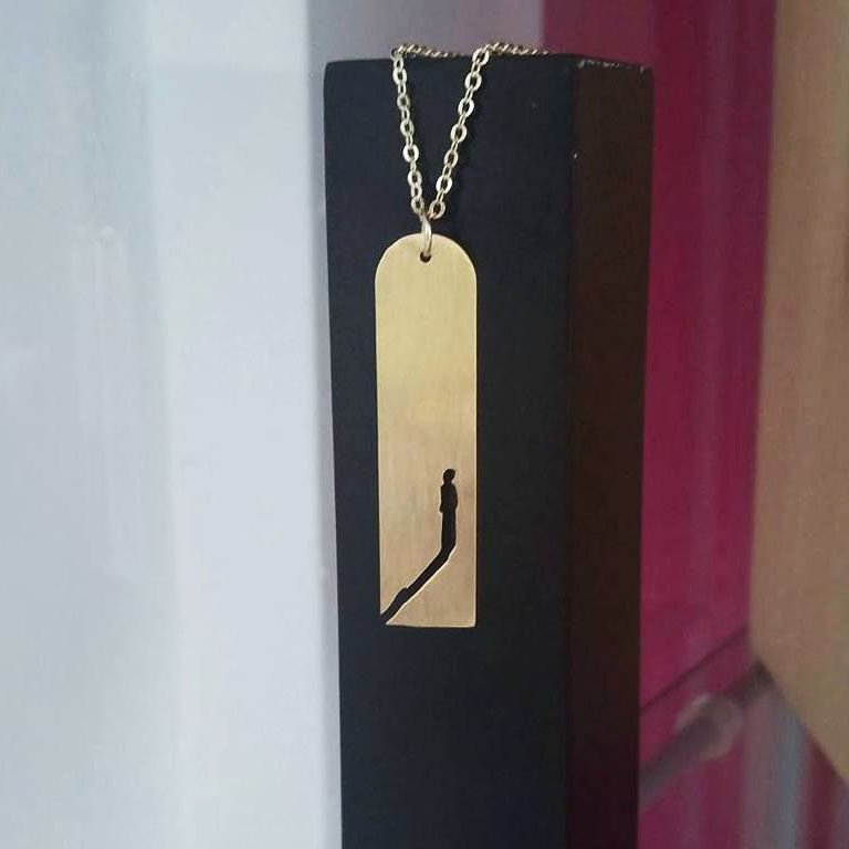 Gölge Pirinç Kolye Altın kaplama