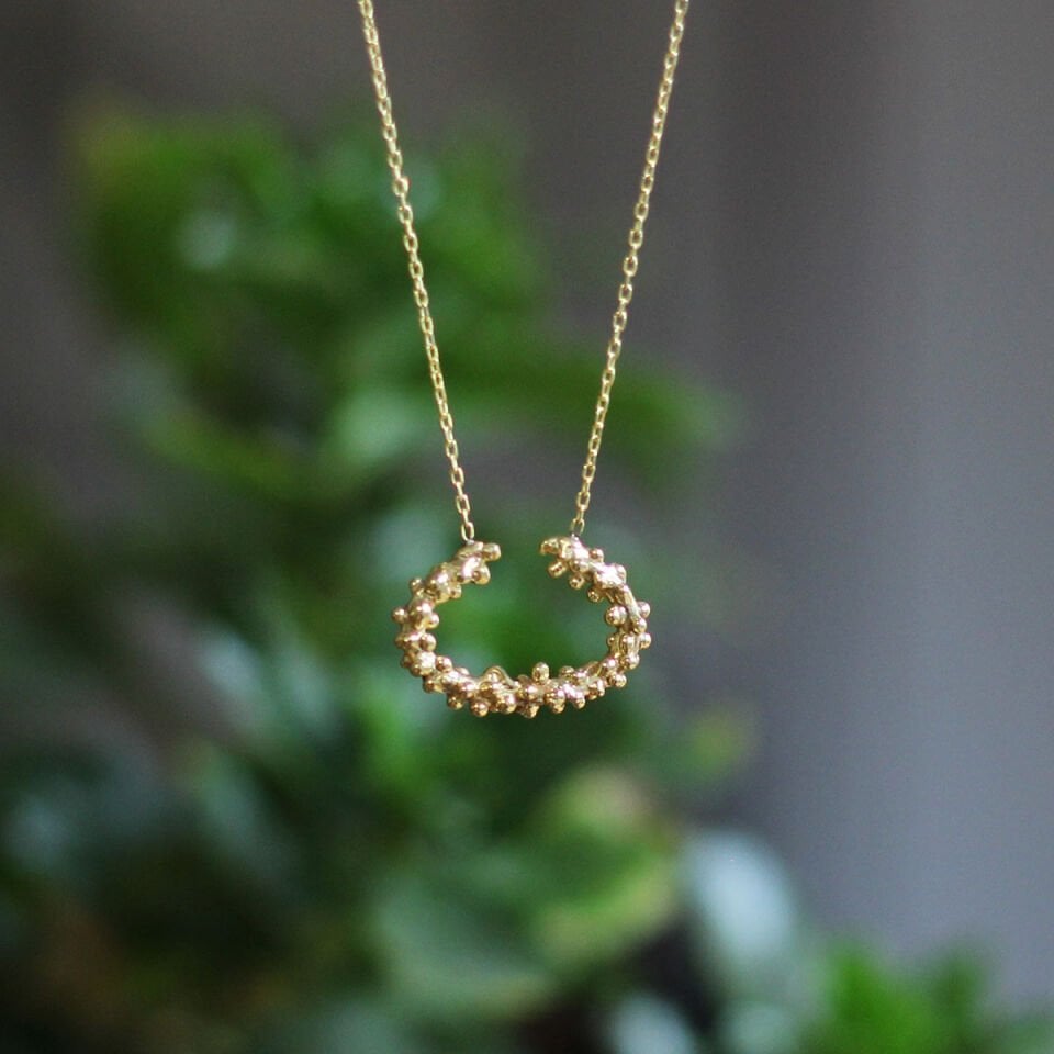 Bol Benek Gümüş Kolye Altın Kaplama