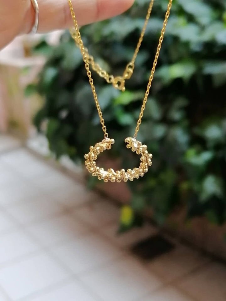 bol benek gümüş üzeri altın kaplama koly l'ea gümüş tasarım