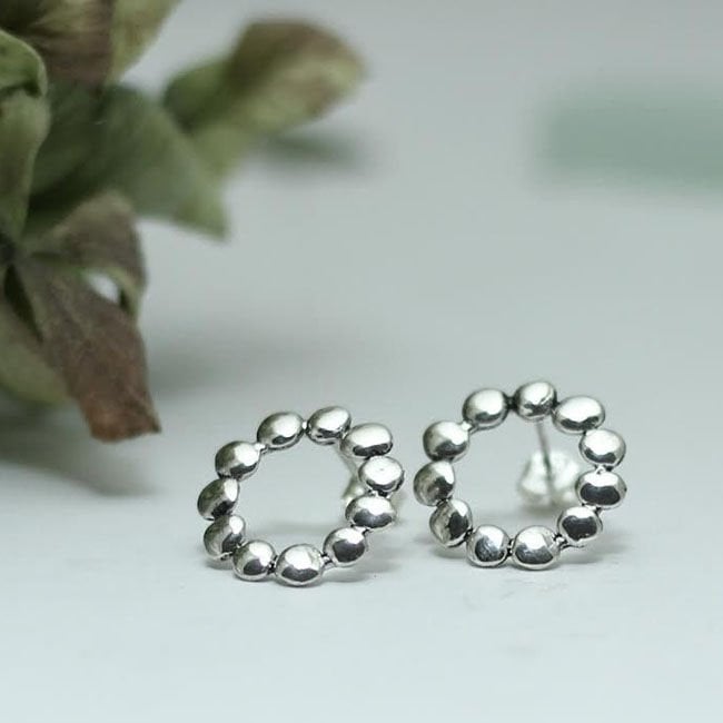 Bubble Gümüş Küpe