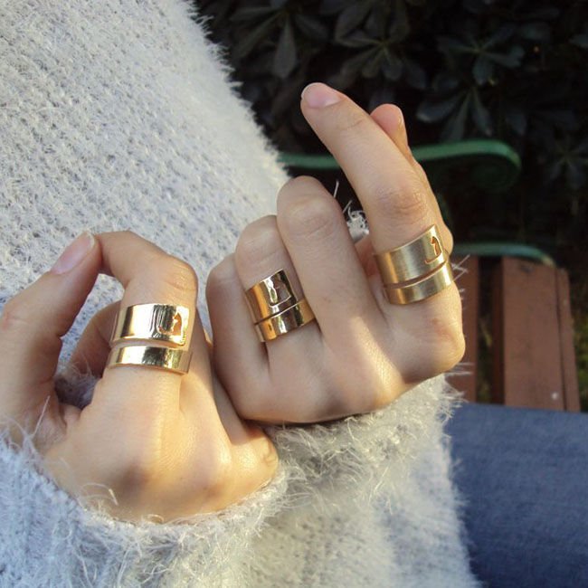 Sarmal Pirinç Yüzük Altın Kaplama - Kedi