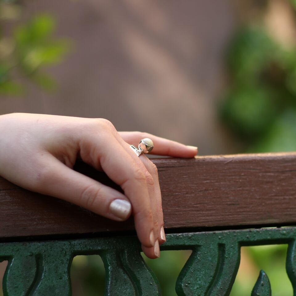 Küre Sedef Taşlı Gümüş Yüzük