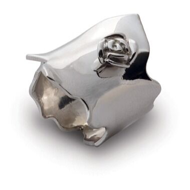 Gümüş Güllü Yaprak Yüzük