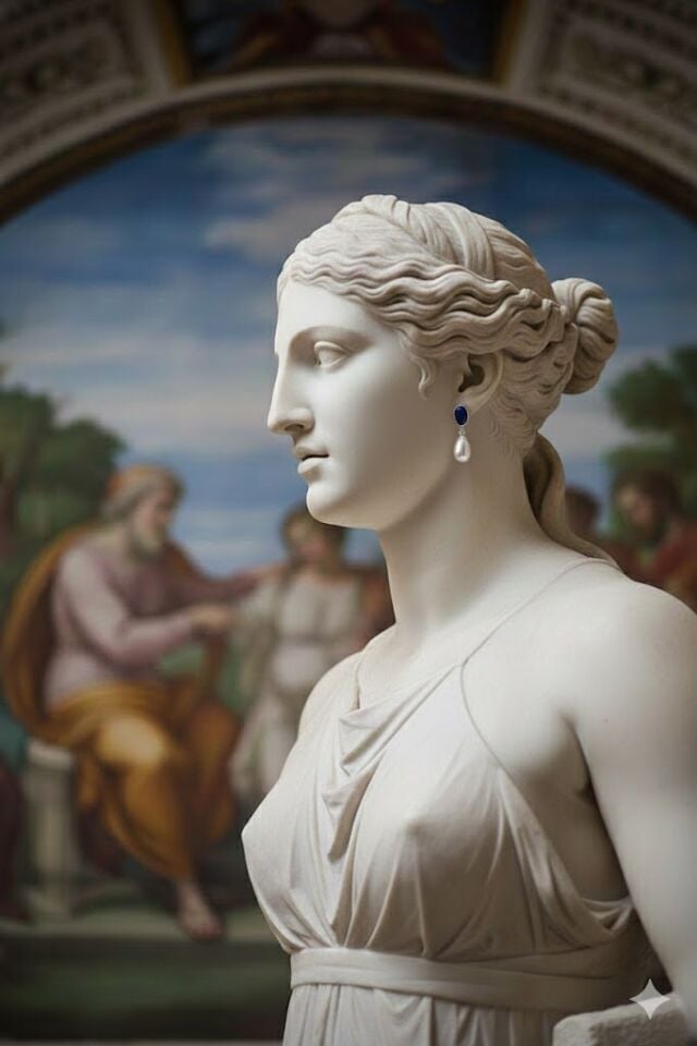 Damla İnci ve Lapis Lazuli Taşlı 925 Ayar Gümüş Küpe