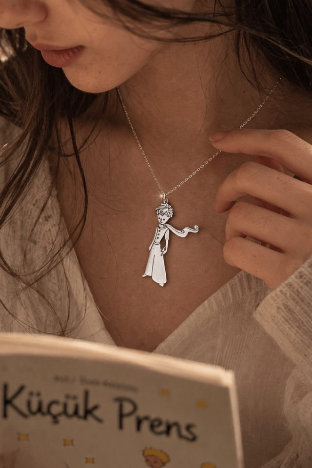 Küçük Prens Gümüş Kolye