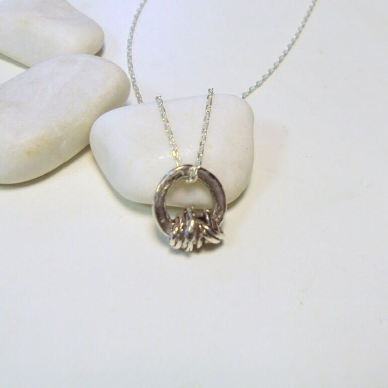 Tel Sara Gümüş Kolye