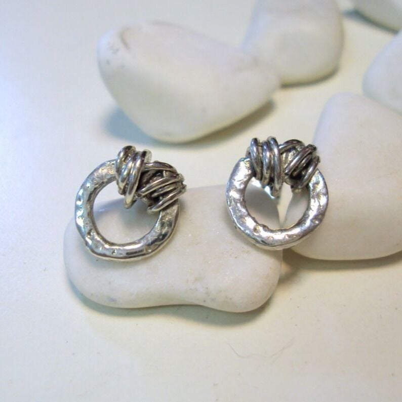 Tel Sara Gümüş Küpe Pimli