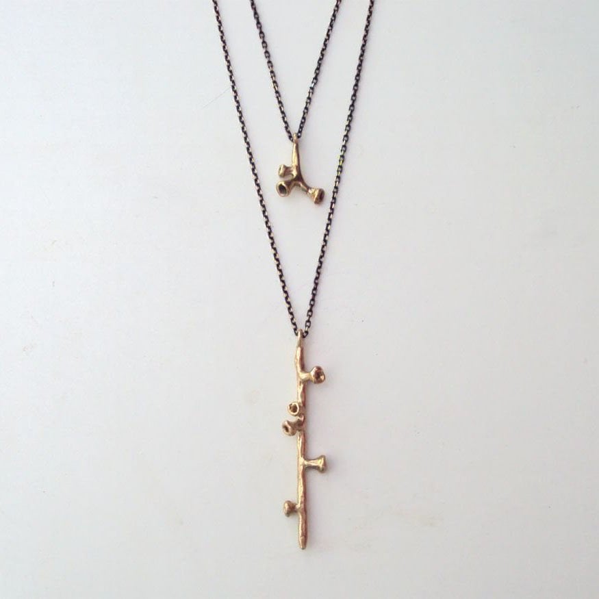 Bronz Shrek Kolye İkili