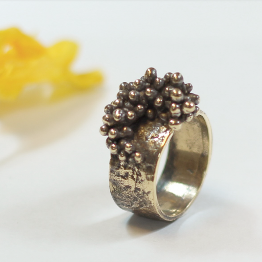 On Yüz Bin Baloncuk Bronz Yüzük