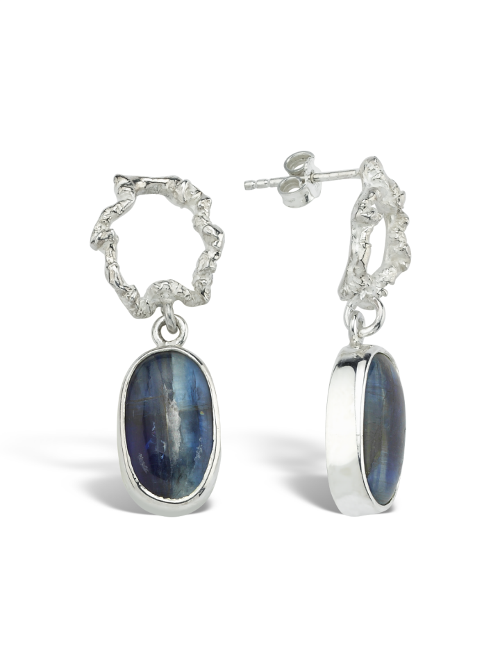Kyanite Taşlı Bürümcük Küpe