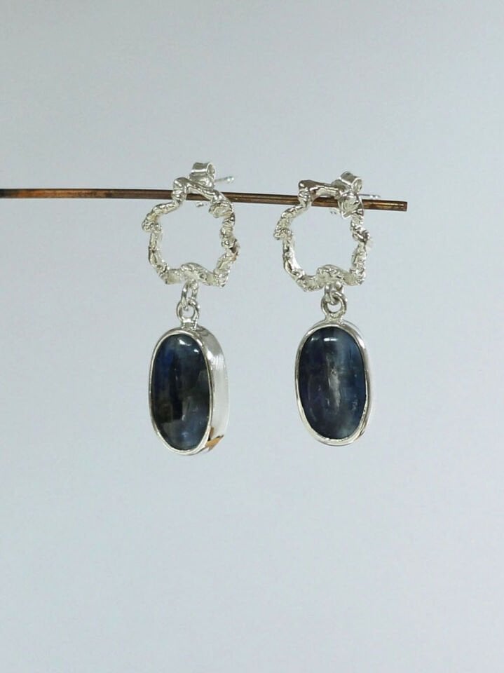 Kyanite Taşlı Bürümcük Küpe