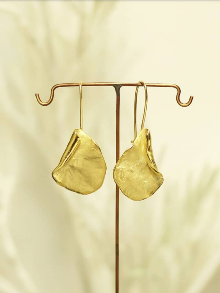 Gümüş Curl Küpe- Altın Kaplama