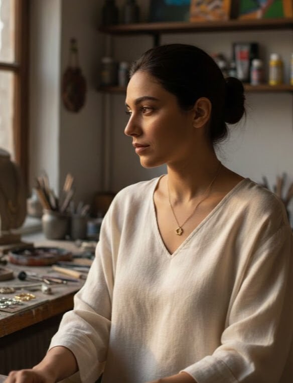 bürümcük kolye gümüş üzeri altın kaplama