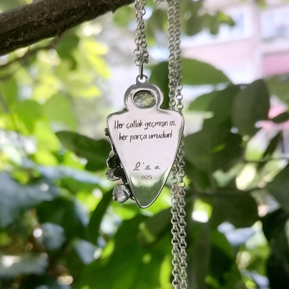 Kintsugi Pembe Turmalin Kolye