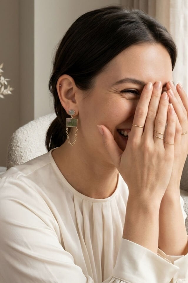 Raw Kyanite ve Aquamarine Gümüş Küpe