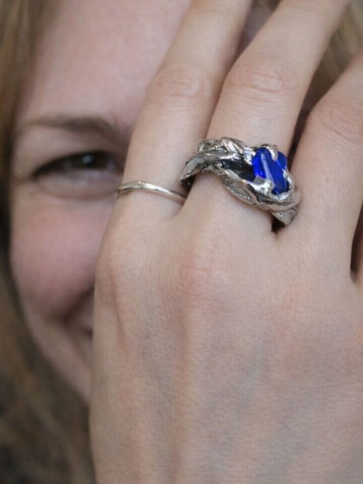 Deniz Camı Gümüş Yüzük II