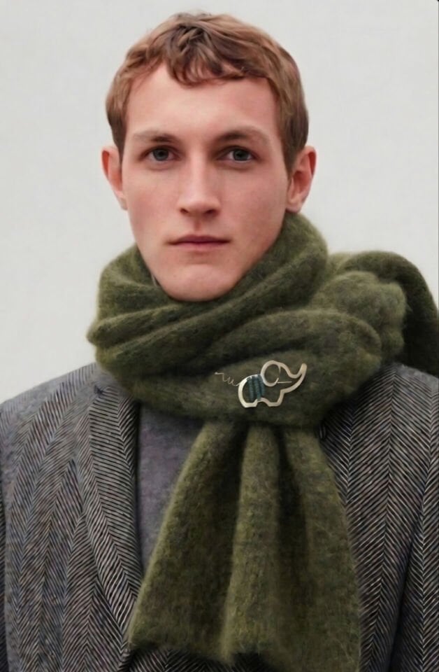 Kıvrık Kuyruk Fil Broş